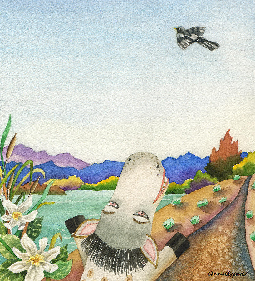 Book Illustration Painting - Maybe Spike Can Fly by Anne Gifford