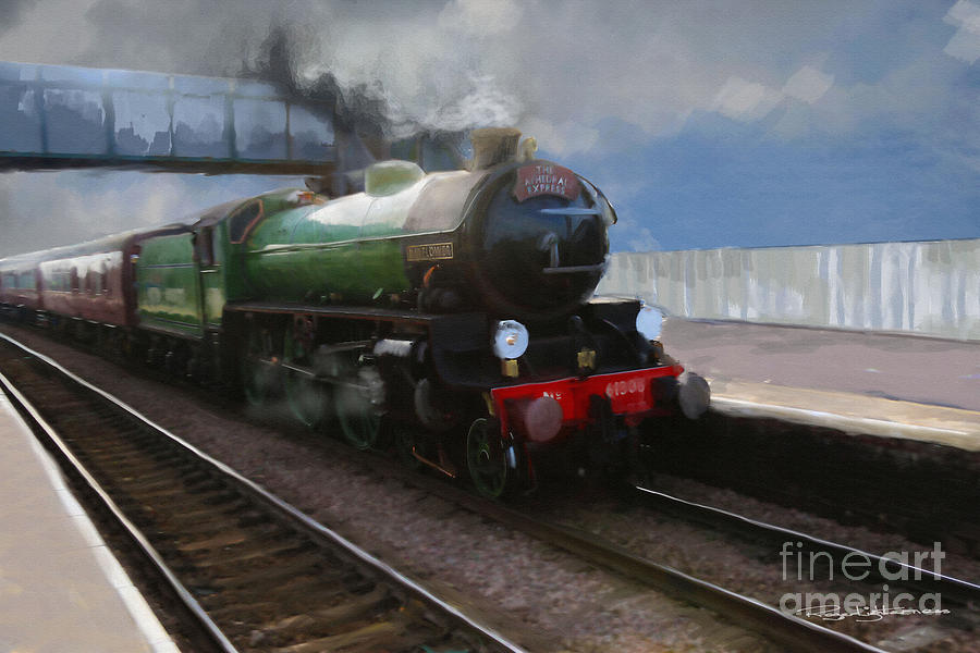 Steam Train Digital Art - Mayflower by Roger Lighterness