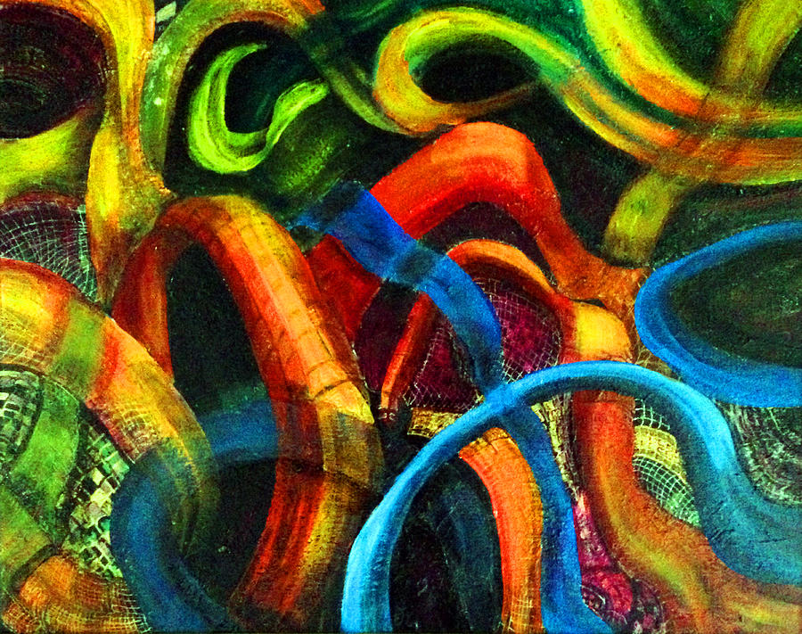 Abstract Painting - Mayhem by Deb Wolf