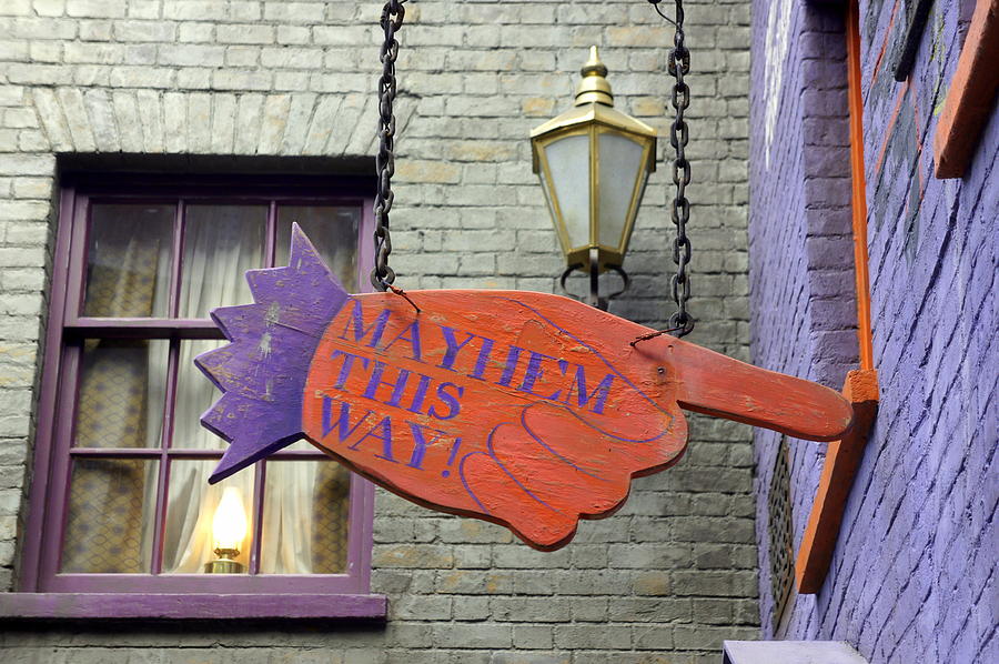 Harry Potter Photograph - Mayhem This Way by Laurie Perry