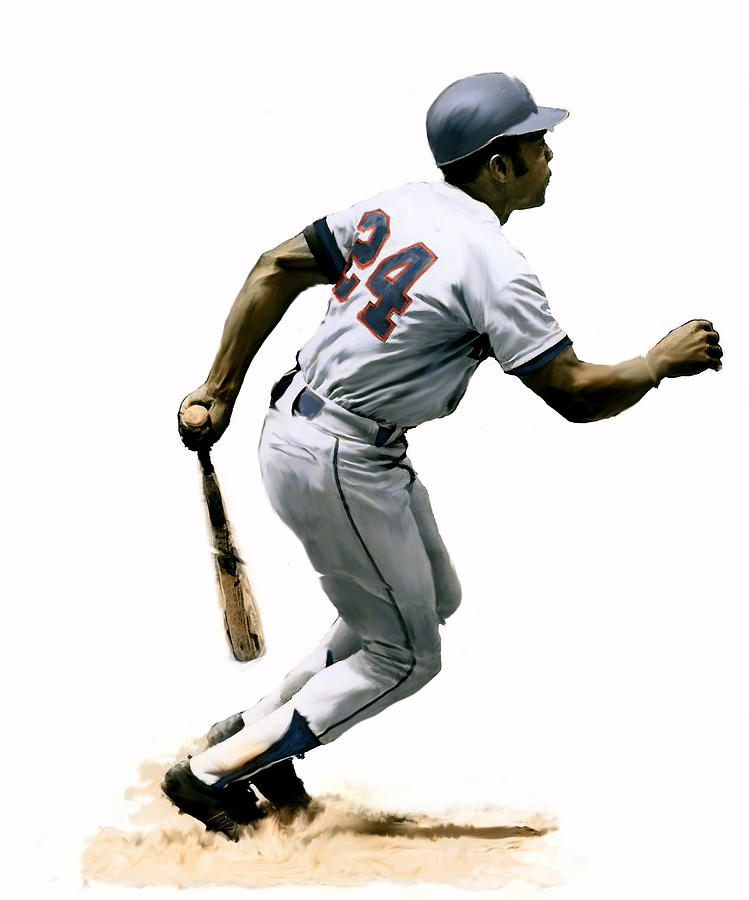 Mays  Willie Mays Painting by Iconic Images Art Gallery David Pucciarelli