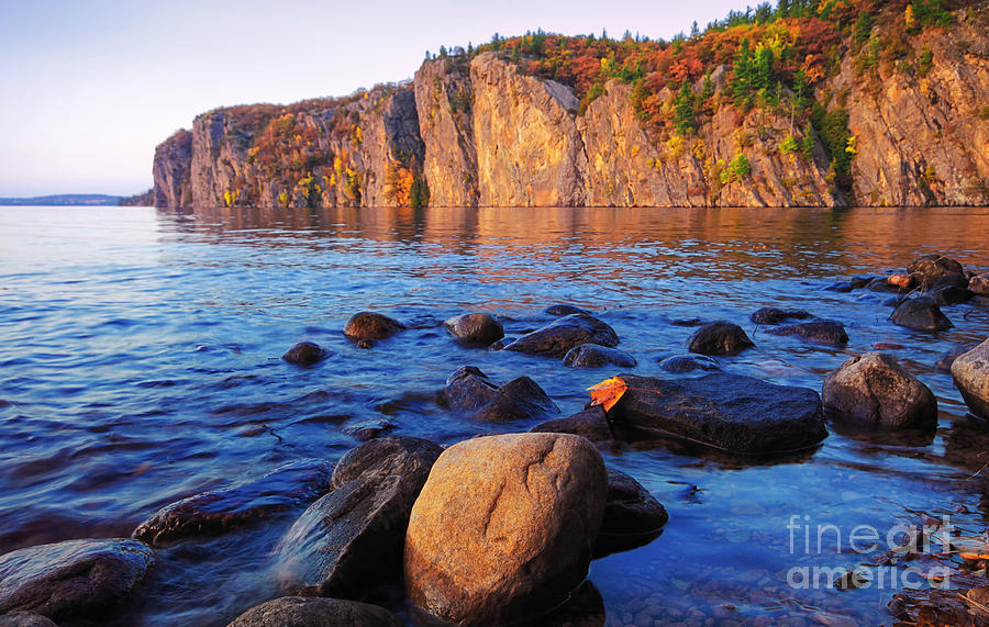 Mazinaw Rock at Dusk Photograph by Charline Xia