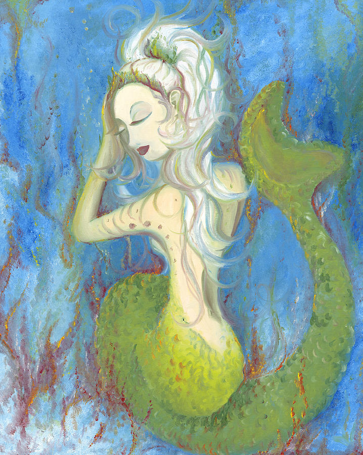 Mazzy the Mermaid Princess Painting by Stephanie Broker