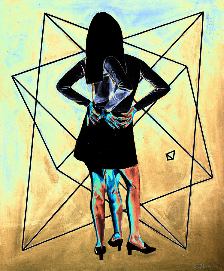 MC Escher Girl Sol 2 Painting by Joe Ciccarone.