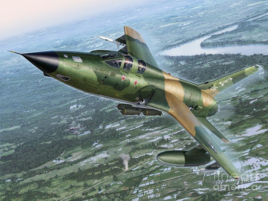 F-105 Thunderchief Digital Art - Mc Inerneys Thud by Stu Shepherd