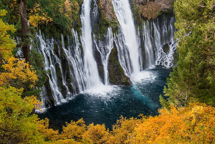 McArthur-Burney Falls in Autumn Photograph by Greg Nyquist