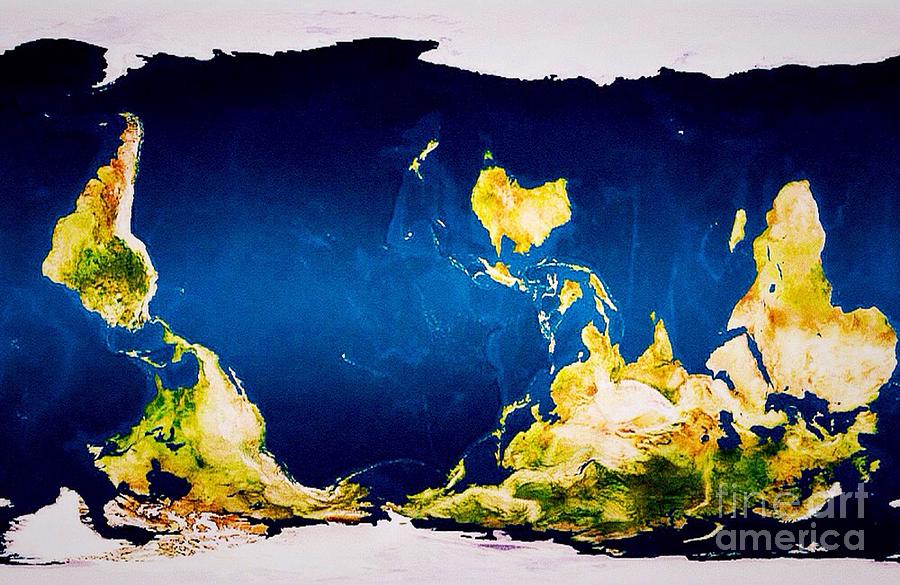 McArthurs New World Map Digital Art by HELGE Art Gallery