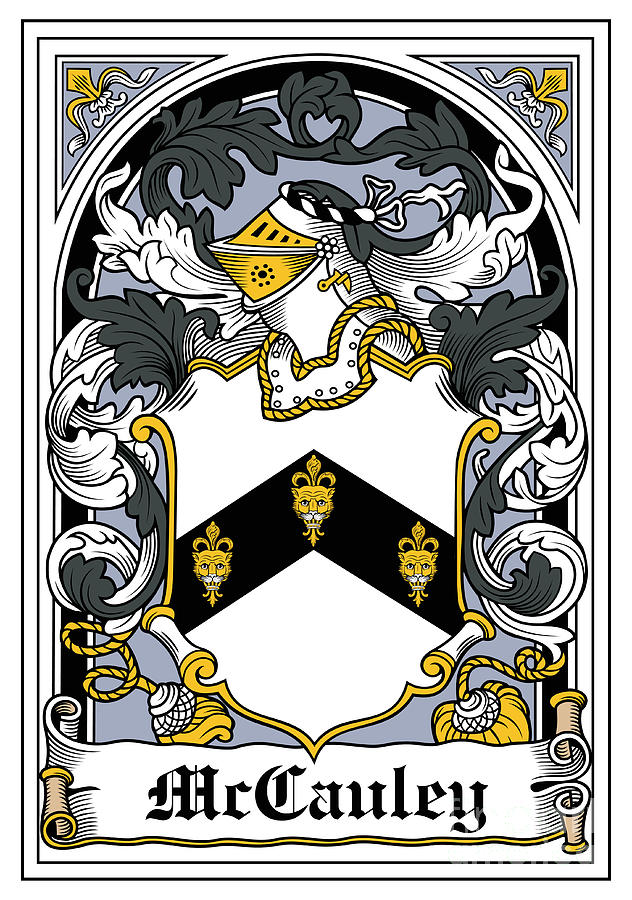 McCauley Coat of Arms Irish Digital Art by Heraldry - Fine Art America