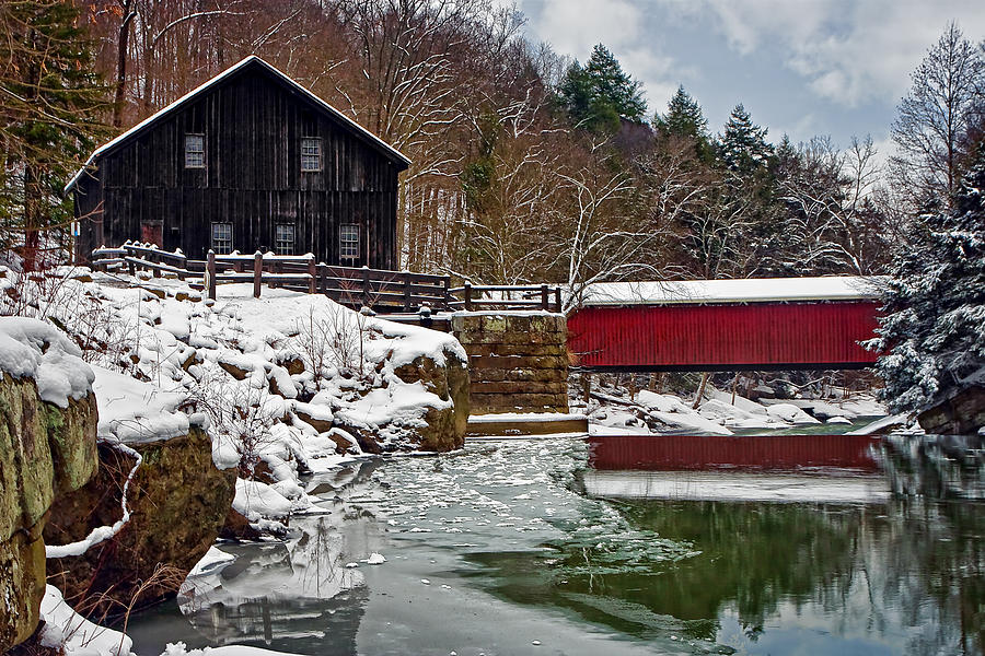 McConnells Mill and Bridge Photograph by Marcia Colelli