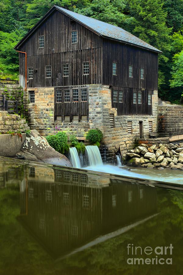 Mcconnells Mill State Park Photograph - McConnells Mill Portrait Reflections by Adam Jewell