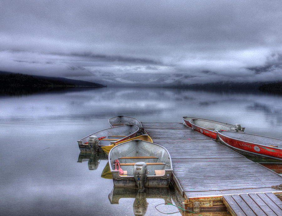 McDonald Lake Boat Dock1 Photograph by Lee Santa