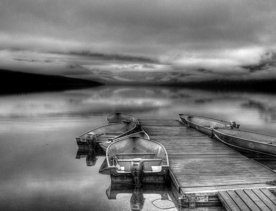 McDonald Lake Boat Dock2 Photograph by Lee Santa