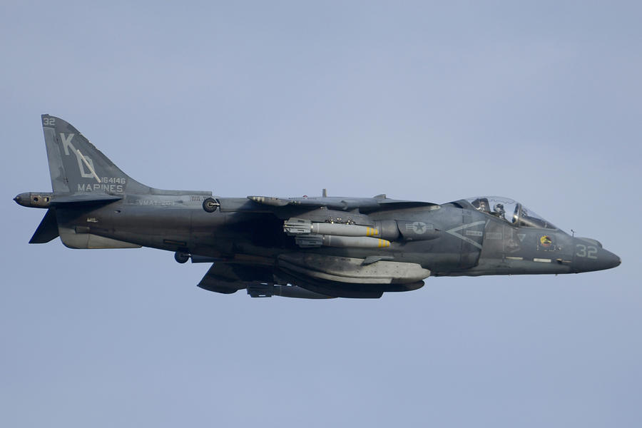 McDonnell-Douglas AV-8B Harrier BuNo 164146 VMAT-203 Hawks MCAS Yuma February 19 2015 Photograph by Brian Lockett