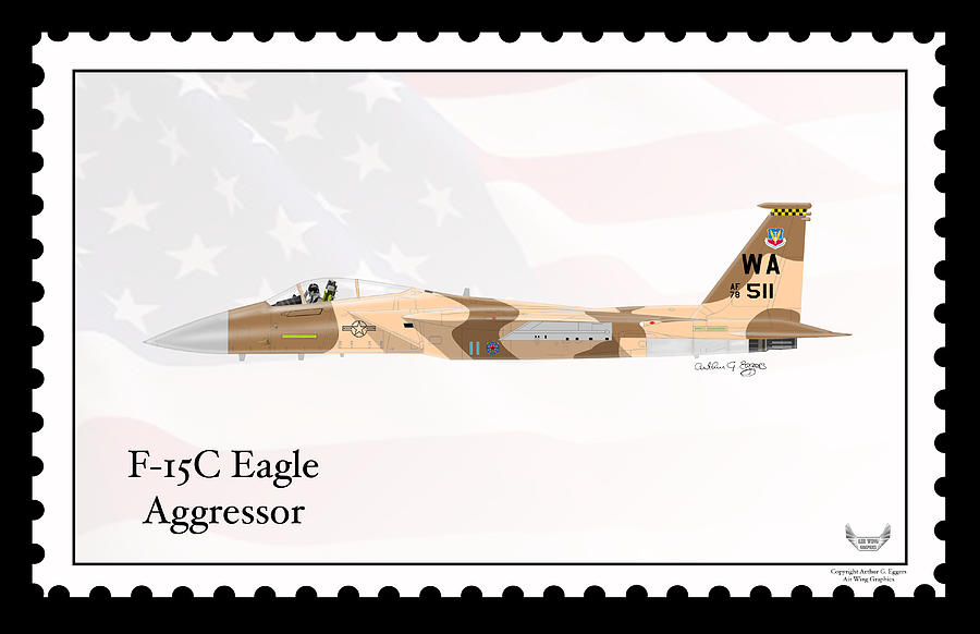 McDonnell Douglas Boeing F-15C Eagle Aggressor Digital Art by Arthur Eggers