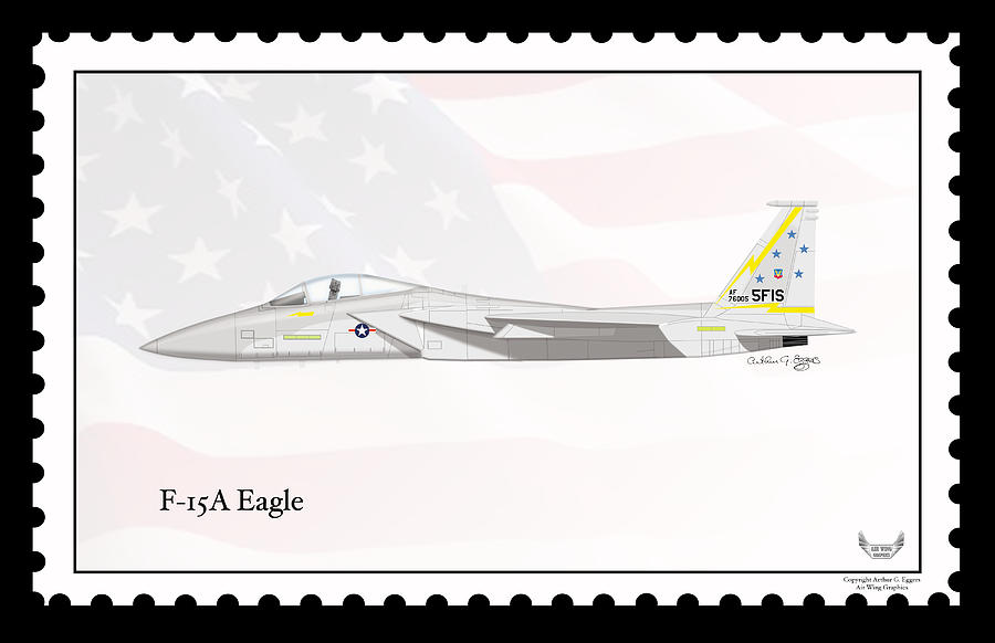 McDonnell Douglas F-15A Eagle Digital Art by Arthur Eggers
