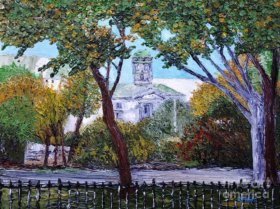 McGill Campus from Sherbrooke Street Painting by Reb Frost