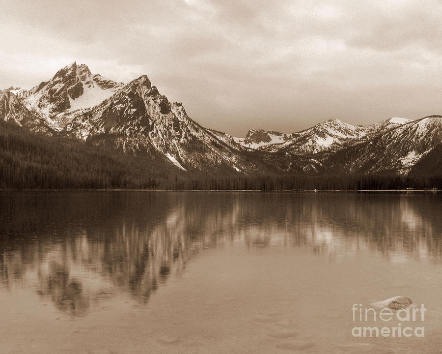 Nature Photograph - McGowan Peak at Stanley Lake Idaho by Steve Patton