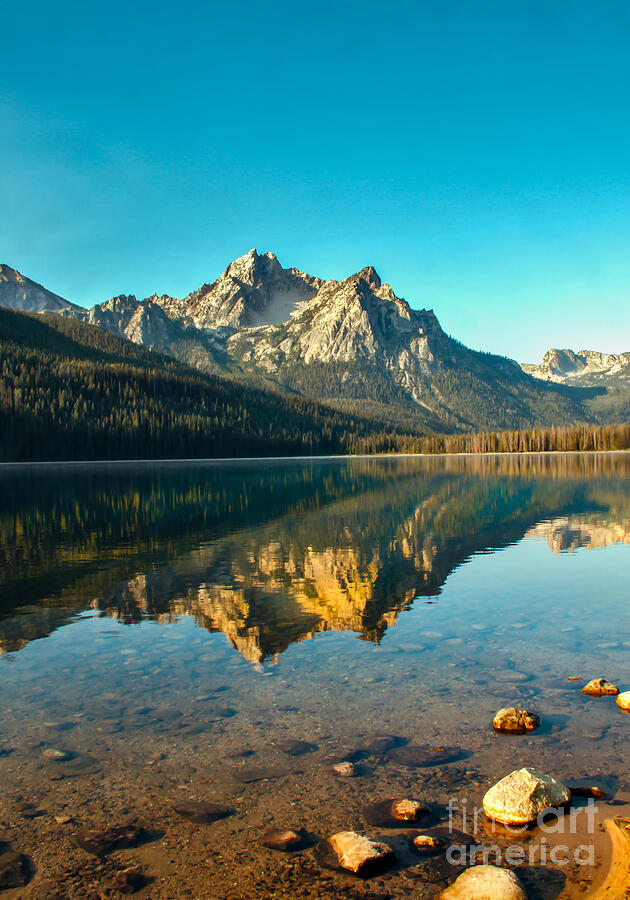 Stanley Lake Photograph - McGowan Peak Reflection by Robert Bales