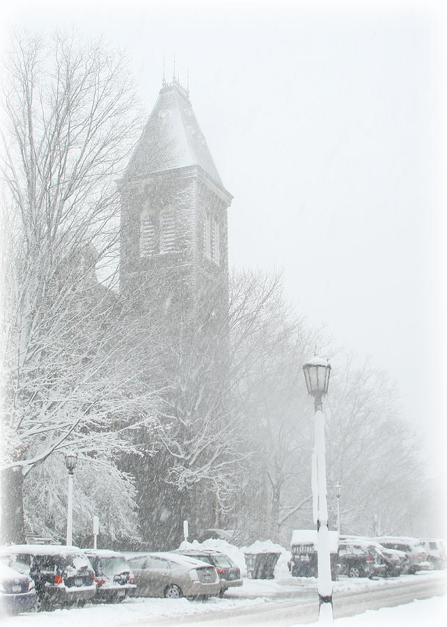 McGraw Hall in Winter Photograph by Monroe Payne