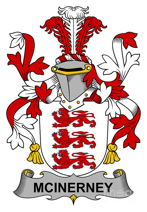 McInerney Coat of Arms Irish Digital Art by Heraldry - Fine Art America