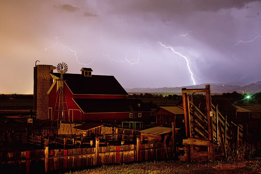 McIntosh Farm Lightning Thunderstorm Photograph by James BO Insogna