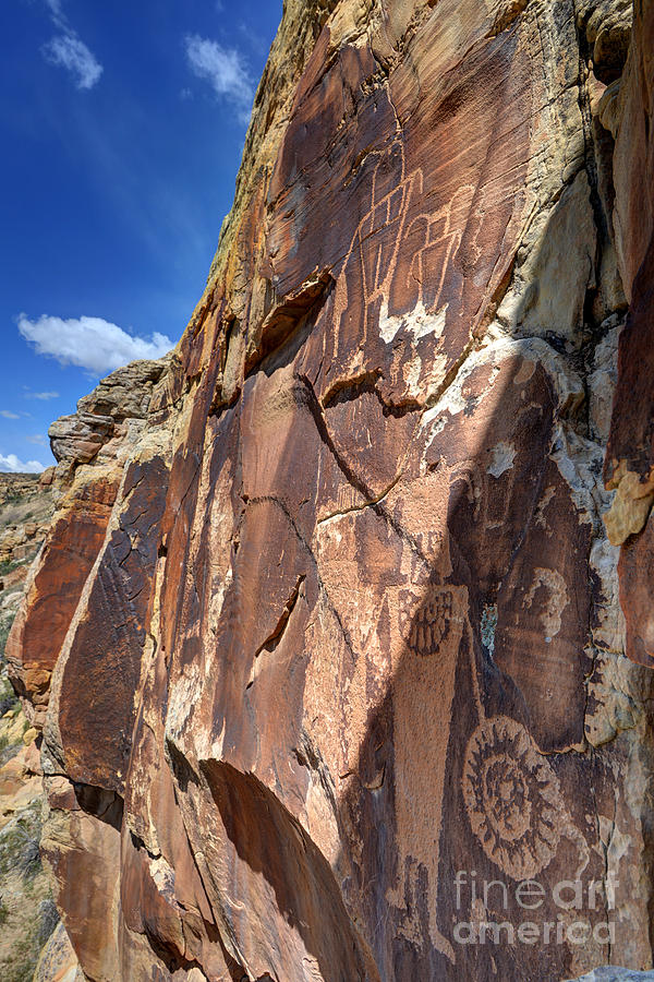 Dinosaur Photograph - McKee Springs Petroglyph - Utah by Gary Whitton