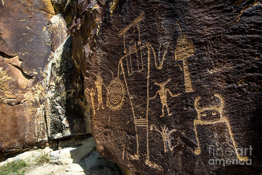 Desert Photograph - Mckee Springs Petroglyphs - Dinosaur National Monument by Gary Whitton