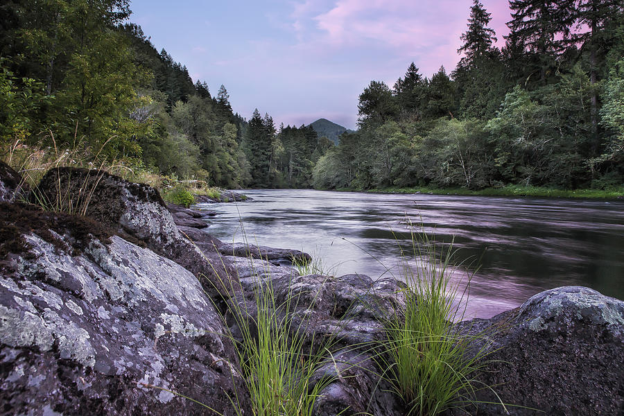 McKenzie River Just After Sunset Photograph by Belinda Greb