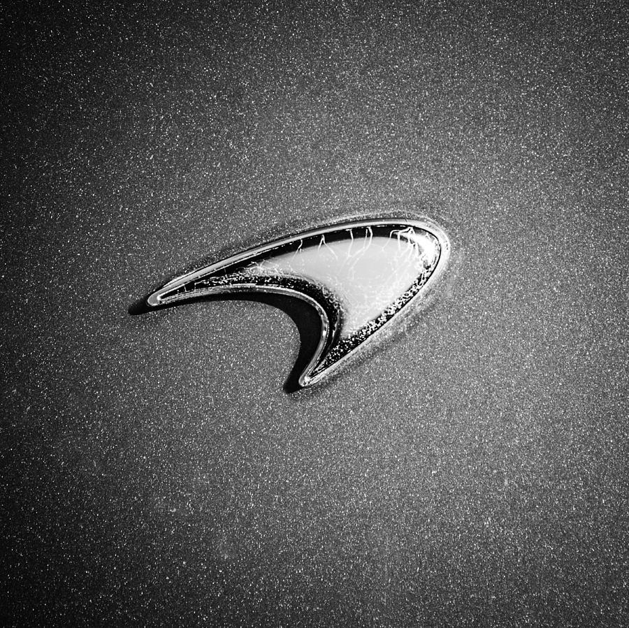 McLaren Emblem -0247bw Photograph by Jill Reger