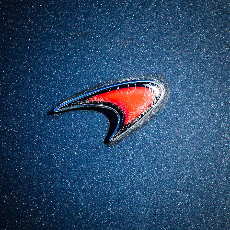 Car Photograph - McLaren Emblem -0247c by Jill Reger
