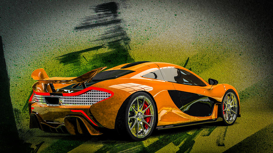 McLaren P1 Digital Art by Louis Ferreira