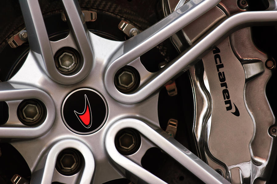 Car Photograph - McLaren Wheel Emblem by Jill Reger