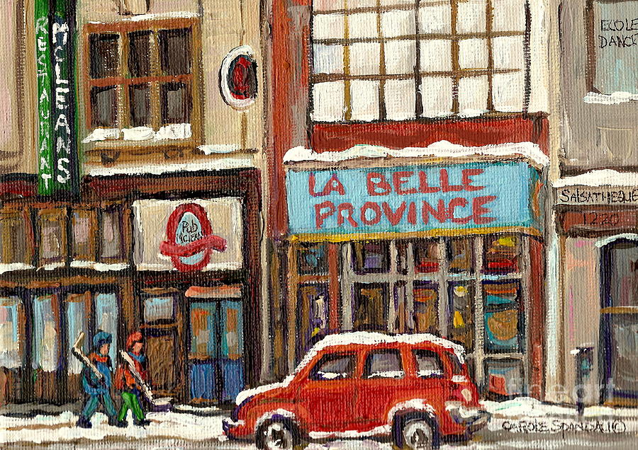 Mcleans Irish Pub Montreal Painting by Carole Spandau