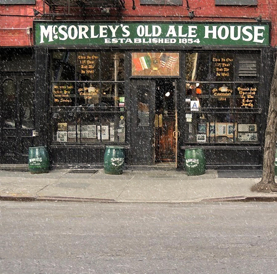 McSorleys Old Ale House During a Snow Storm Photograph by Doc Braham