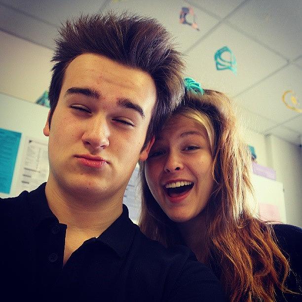 Me Photograph - Me And Josie In Our Last Science Lesson by Maxx Parker