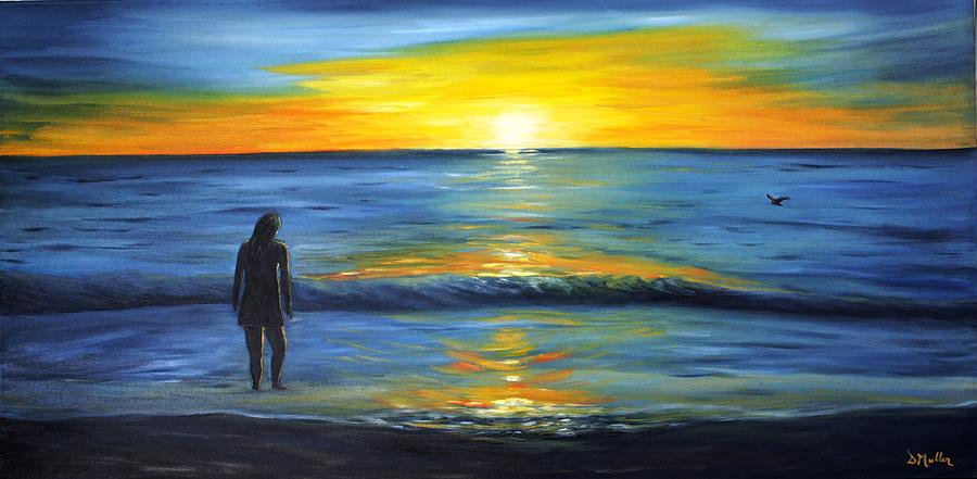 Me and my Sunset Painting by Donna Muller