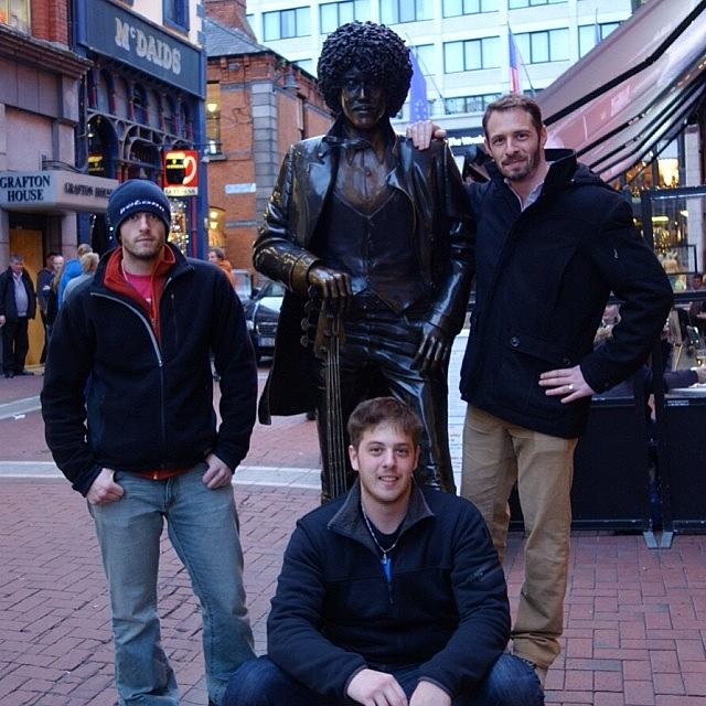 Me Photograph - #me And The #brothers With The Statue by Jordan Napolitano
