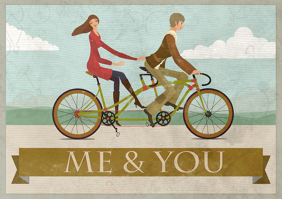 Bicycle Digital Art - Me and You Bike by Andy Scullion