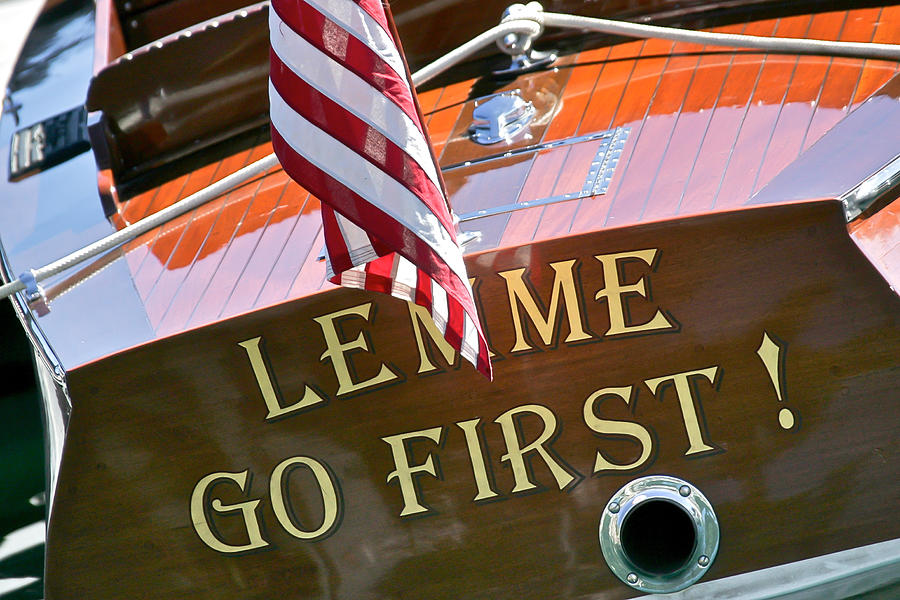 Boat Photograph - Me First by Steven Lapkin
