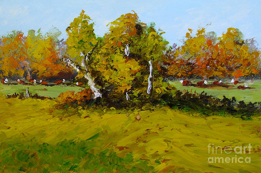 Meadow in Autumn Painting by Fred Wilson