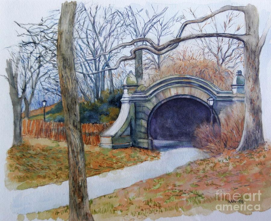 Meadowport Arch Prospect Park Painting by Nancy Wait