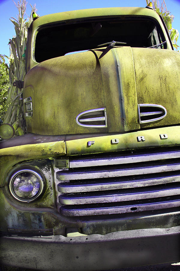 Vintage Photograph - Mean Green Ford Truck by Steven Bateson