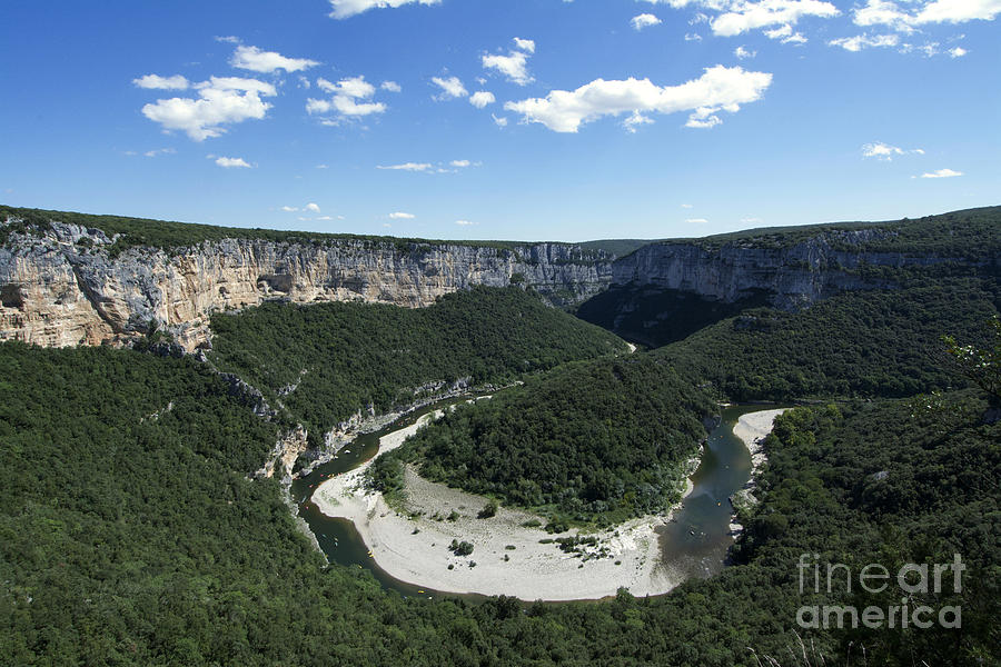 Nature Photograph - Meander. Gorges de lArdeche. France by Bernard Jaubert