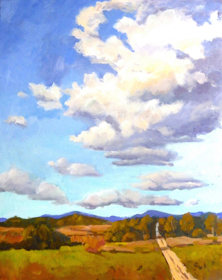 Meandering Clouds Painting by Ingrid Dohm