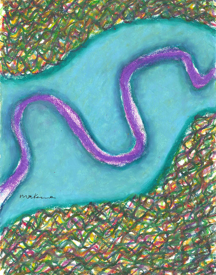 Meandering Path Painting by Carrie MaKenna