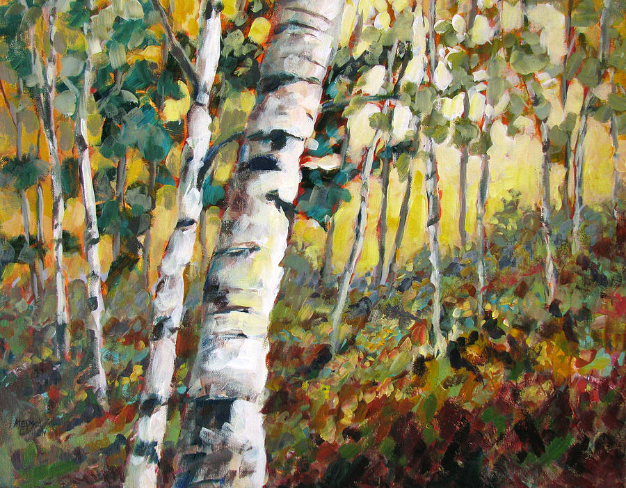 Trees Painting - Meandering Woods by Melissa Gannon Trees Painting - Meandering Woods by Melissa Gannon