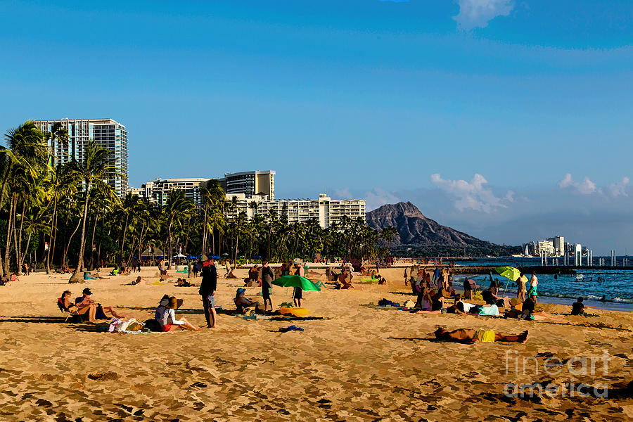 Honolulu Photograph - Meanwhile on the Beach by Jon Burch Photography