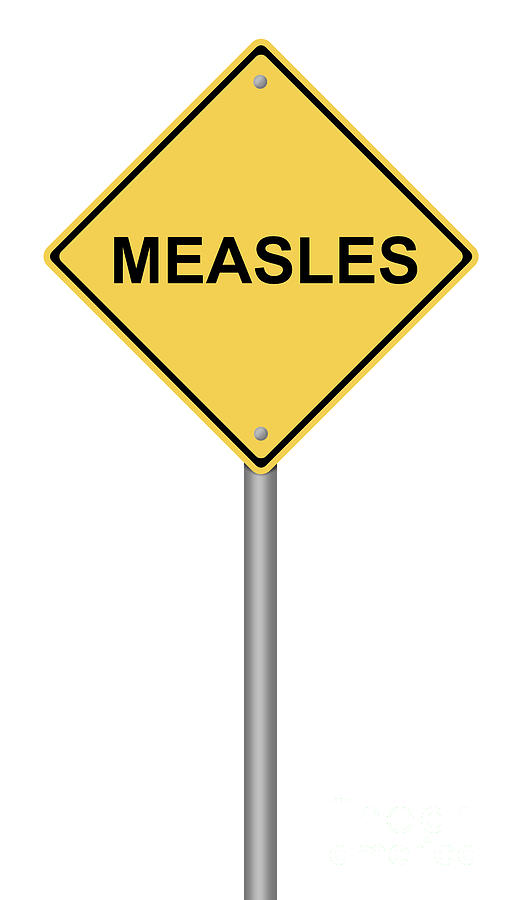 Measles Warning Sign Digital Art by Henrik Lehnerer