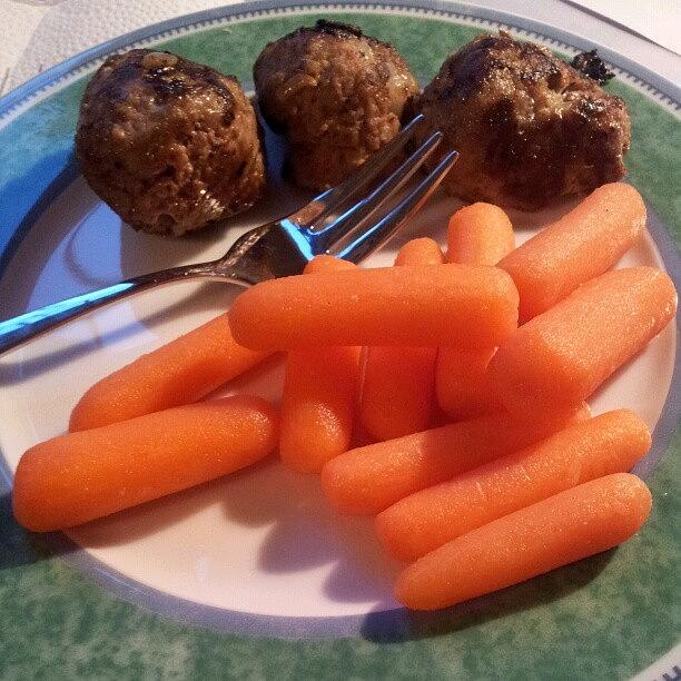 Ball Photograph - Meat & Carrots , So Weird :d #meat by Leo Nie