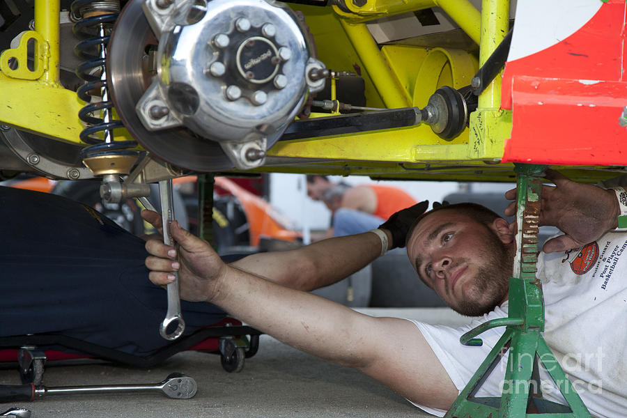 Mechanic at Stock Car Races Photograph by Jim West